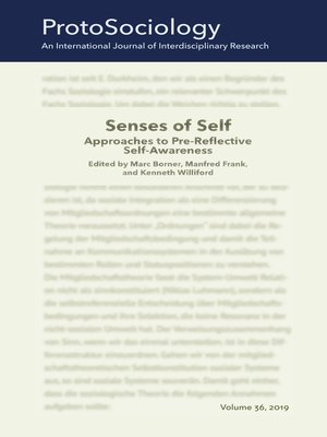 cover image of Senses of Self--Approaches to Pre-Reflective Self-Awareness